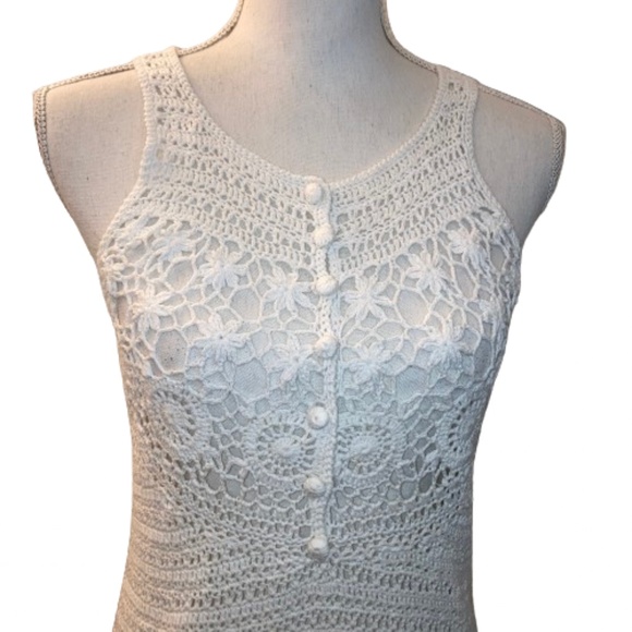 INDISKA Medium crochet dress sleeveless women’s boho - Picture 2 of 6